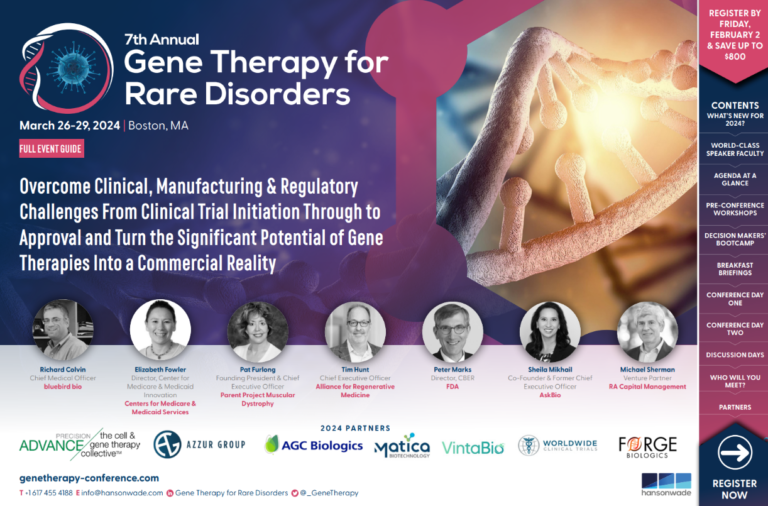 Gene Therapy for Rare Disorders Summit 2024 Full Event Guide