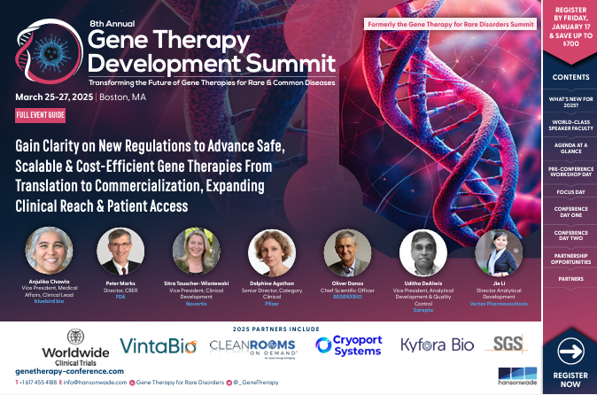 Brochure for the 8th Gene Therapy Drug Development Summit 2025